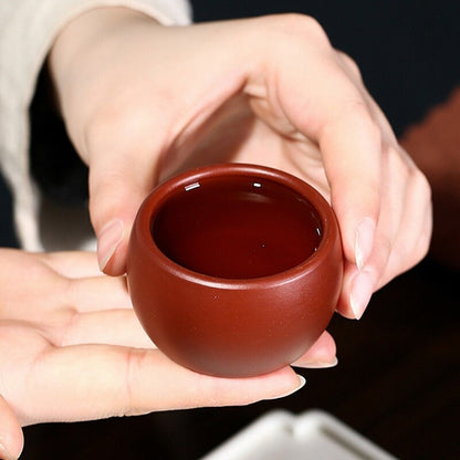 50ml Full Handmade Tea Cup Marked True Yixing Zisha Dahongpao Clay Kungfu Teacup