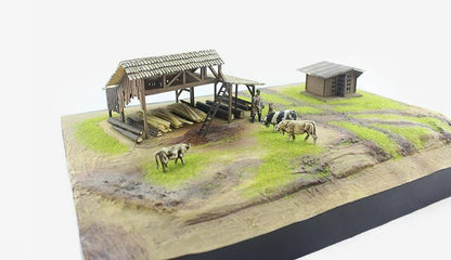 PMA WWII scenes the battle of malinowo Village platform 4 1/72 resin MODEL TANK