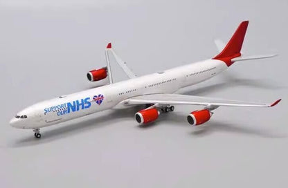 1:200 38CM JC Wings NHS AIRBUS A340-600 Passenger Plane Diecast Aircraft Model