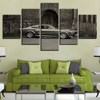 Ford Mustang Eleanor Car Sport Car Canvas Prints Painting Wall Art Home Decor 5P