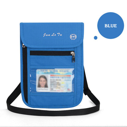RFID Blocking Passport Holder Travel Wallet Bag Anti-theft Security Neck Pouch