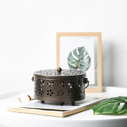 Mosquito Coil Holder, Retro Portable Mosquito Incense Burner for Home & Camping