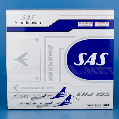 1:200 JC Wings Scandinavian Airlines ERJ-190-200LR Airplane Diecast Model