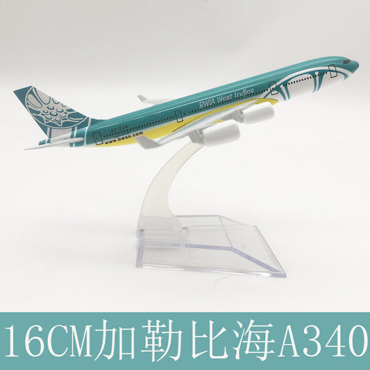 16cm BWIA West Indies Airbus A340 Passenger Airplane Diecast Aircraft Model