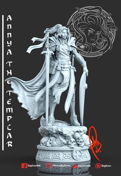 1/24 resin figures model Female Knight Knight Unassembled Unpainted