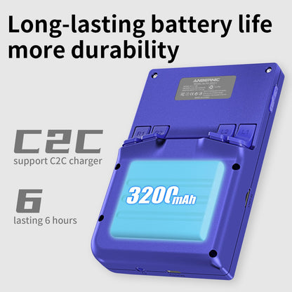 Anbernic RG40XXV Retro Handheld Game Console Indigo/Blue with 64GB-128GB SD card