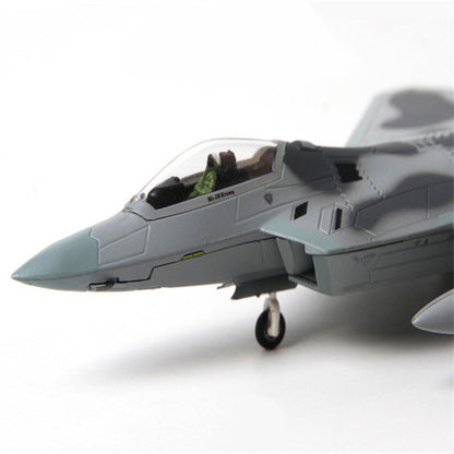 1/100 F-22 Aircraft Model Simulation Raptor Fighter Aviation Military Exhibition