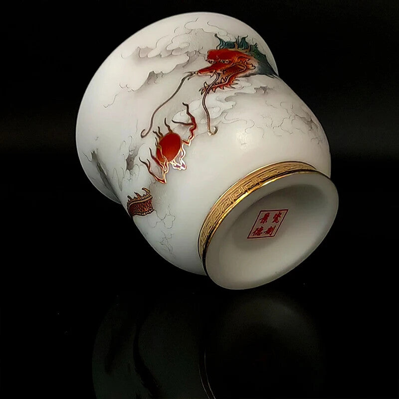 Chinese Ceramic Porcelain Jingdezhen Kung Fu Tea Cup For Oolong Tieguanyin