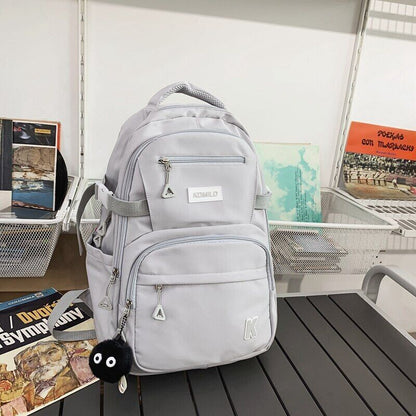 Buckle Backpack School Bag Student Shoulder Bag Teenage Girls Backpacks