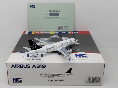 1:400 NG Model SAS STAR ALLIANCE AIRBUS A319 Passenger Airplane Diecast Model