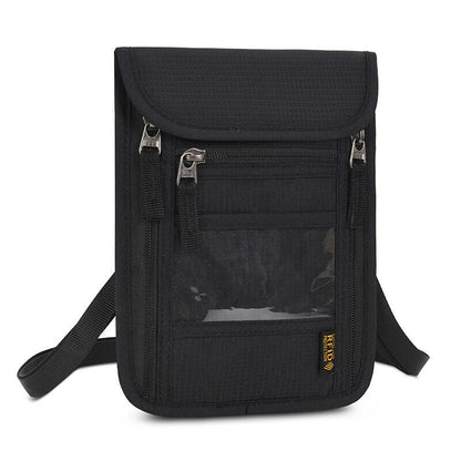 RFID Blocking Passport Holder Travel Card Storage Bag Neck Phone Pouch AntiTheft