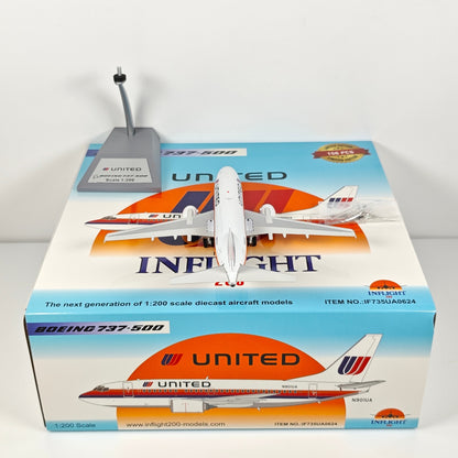 1:200 InFlight United B737-500 N901UA Passenger Airplane Diecast Plane Model