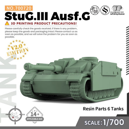 SSMODEL SS700720 1/700 Military Model Kit StuG.III Ausf.G