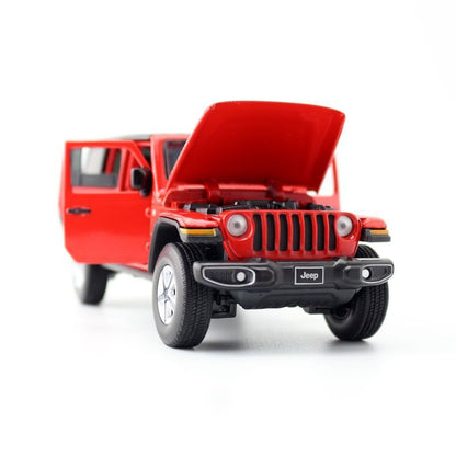1:32 Diecast JEEP Rubicon SUV Metal Car Model Toy Door Open Sound Light Gift