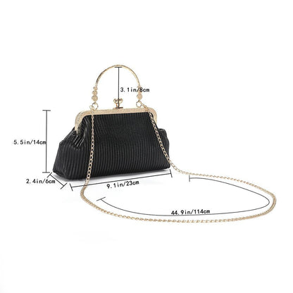 Chain Evening Bag Messenger Bag Synthetic Leather Exquisite Soft Metal Buckle