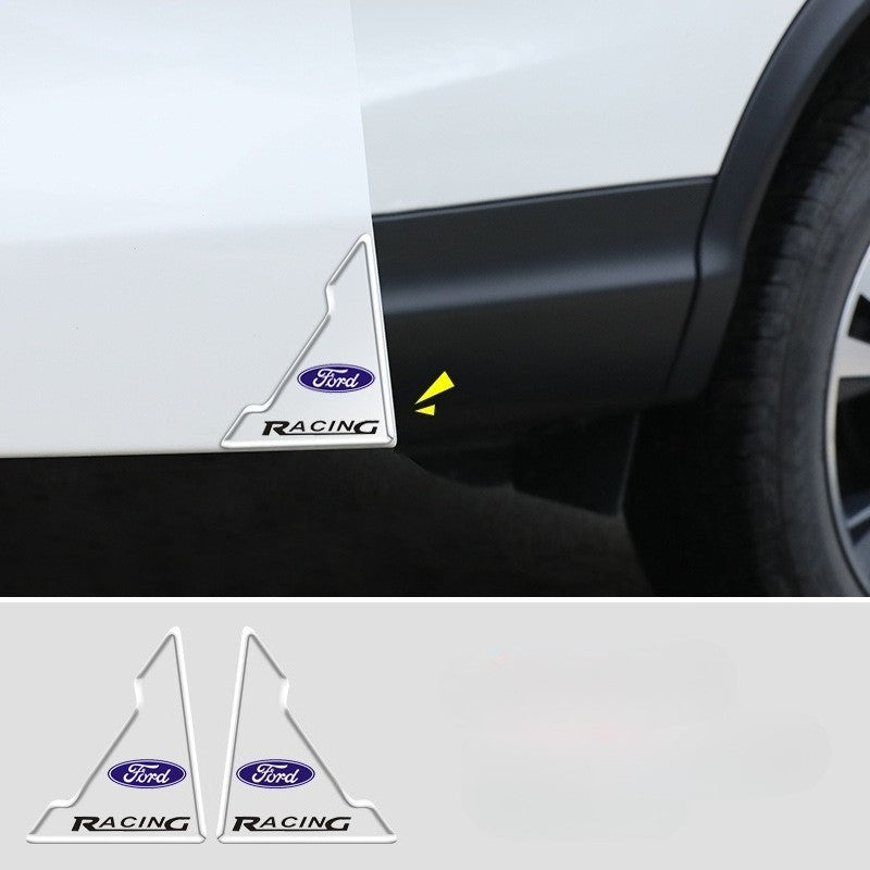 2-piece car door corner anti-collision strip transparent protective tape