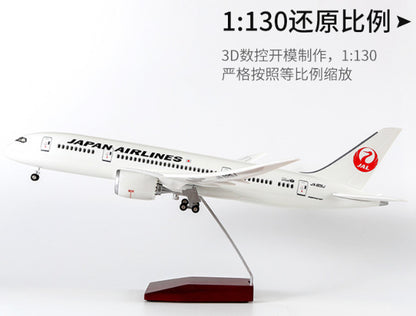 1:130 43CM JAPAN AIRLINES BOEING 787 Passenger Airplane Landing Gear Resin Model