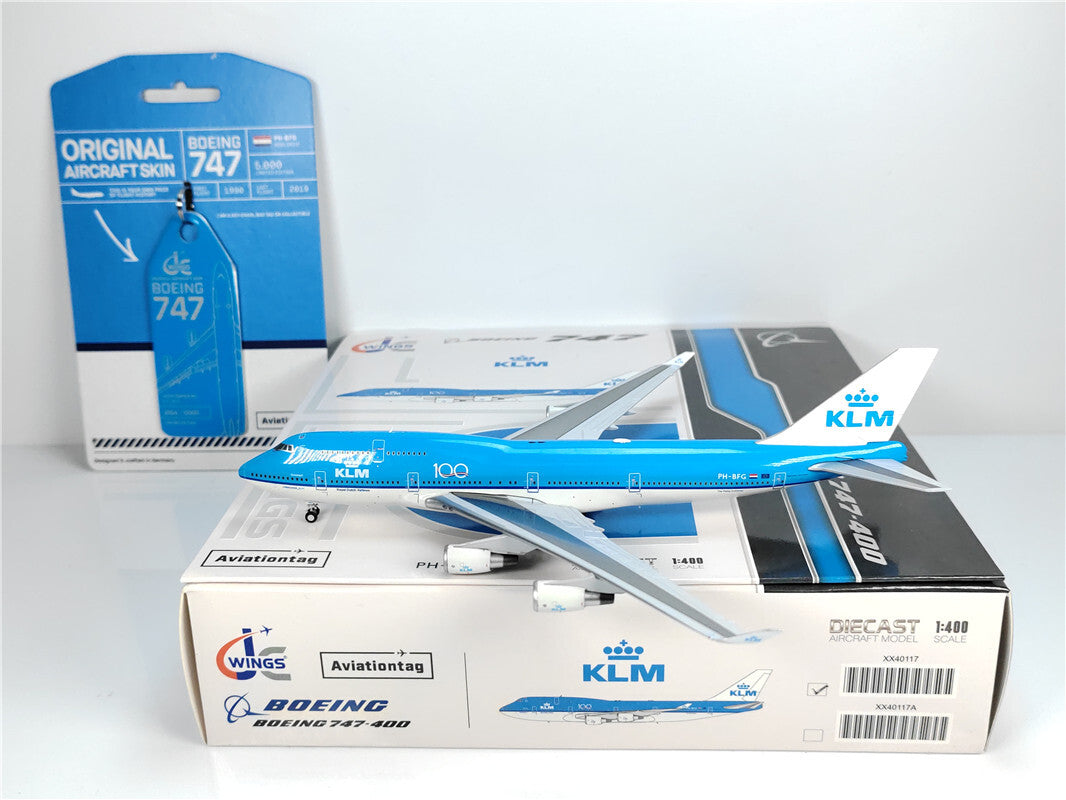 1:400 JC Wings KLM BOEING B747-400 Passenger Airplane Diecast Aircraft Model