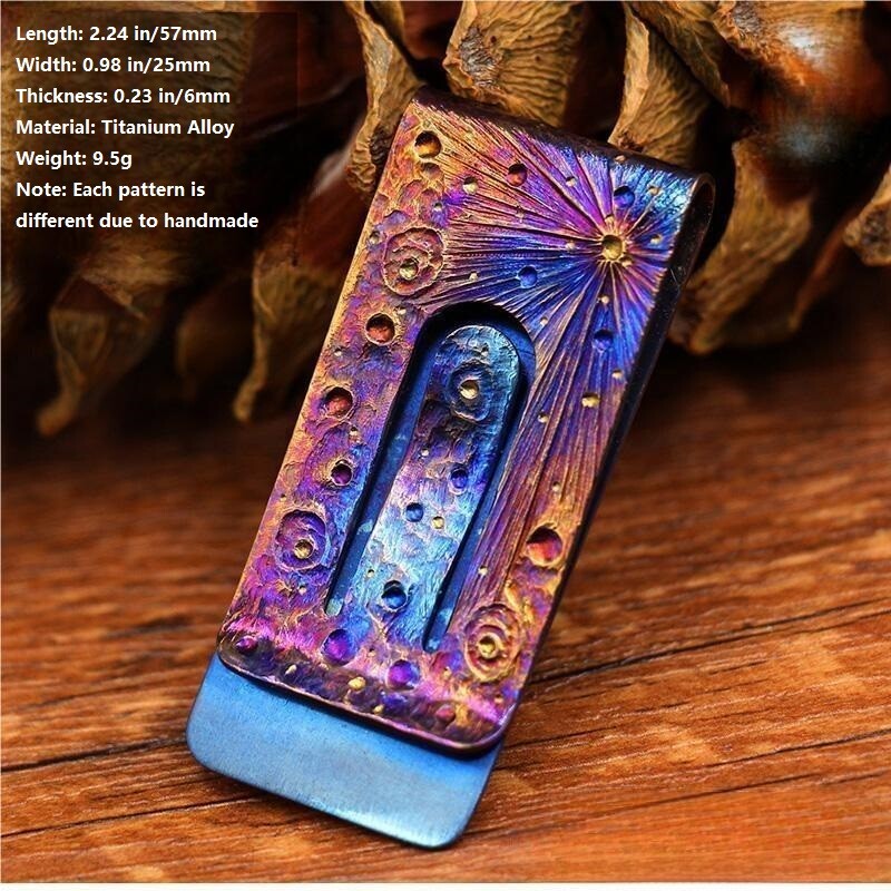 EDC Titanium Alloy Money Clip Cash Credit Cards Money Holder Clip Wallet Gift