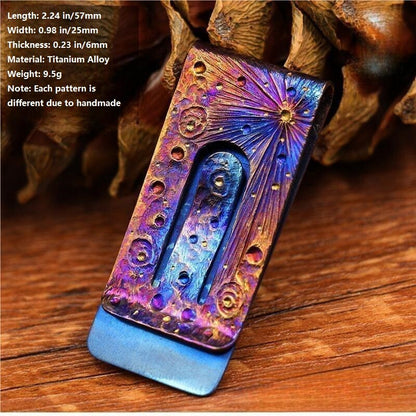 EDC Titanium Alloy Money Clip Cash Credit Cards Money Holder Clip Wallet Gift