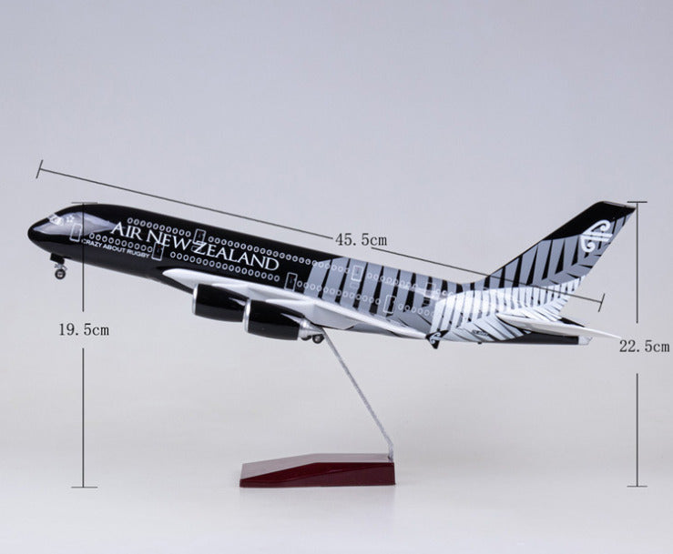 1:160 46CM AIR NEW ZEALAND A380 Airplane Landing Gears Resin Aircraft Model