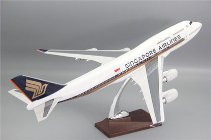 47CM 1:150 SINGAPORE AIRLINES BOEING 747-400 9V-SPO Passenger Plane Resin Model