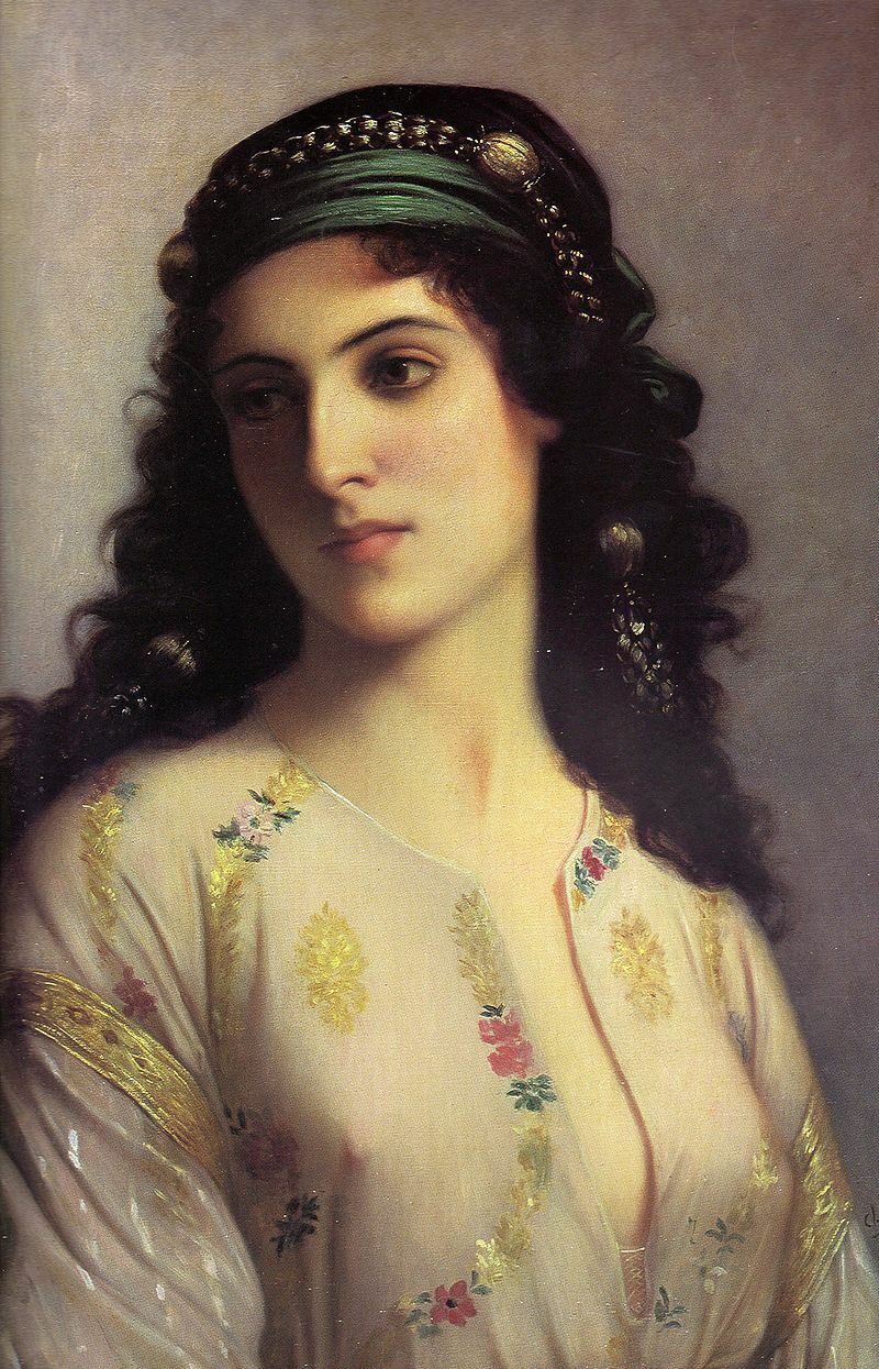 high quality oil painting handpainted on canvas "a young woman "