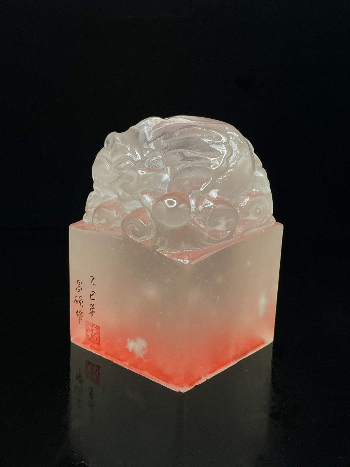 Chinese Natural Shoushan Stone Hand-carved Exquisite Dragon Seal 31313