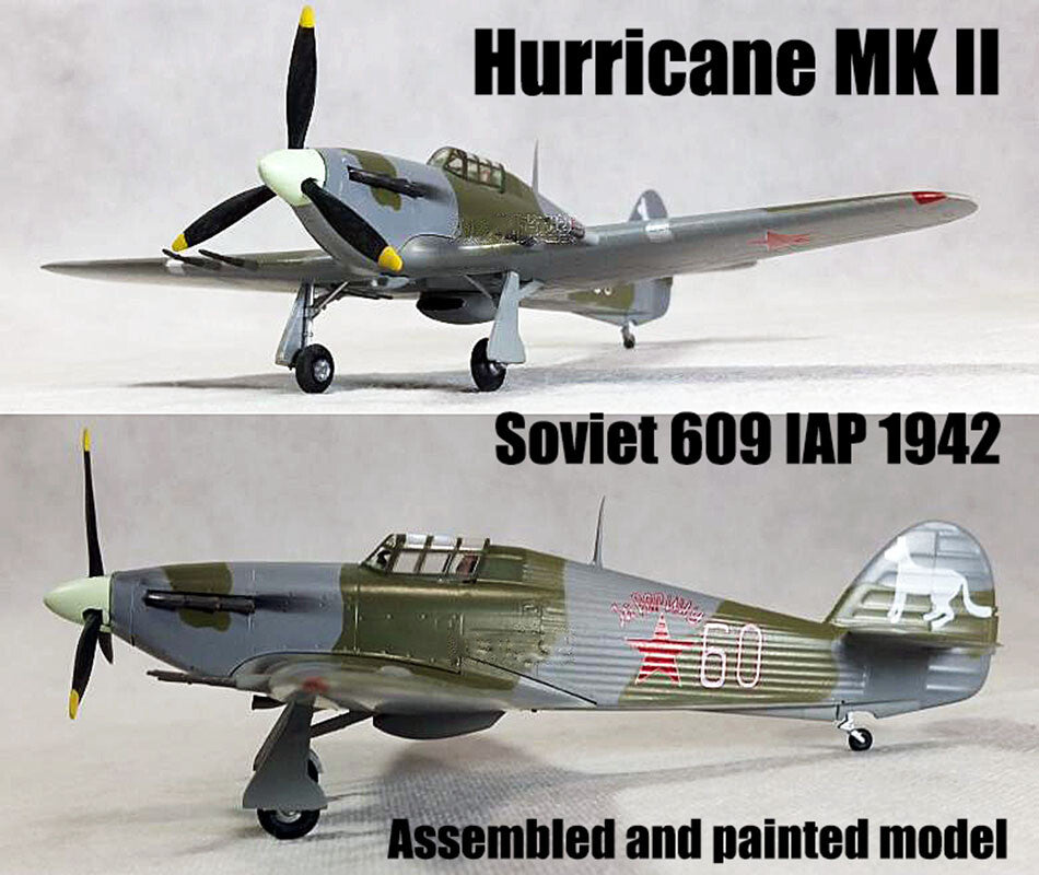WWII Hurricane MK II Soviet Russia aircraft 1/72 plane non diecast Easy model