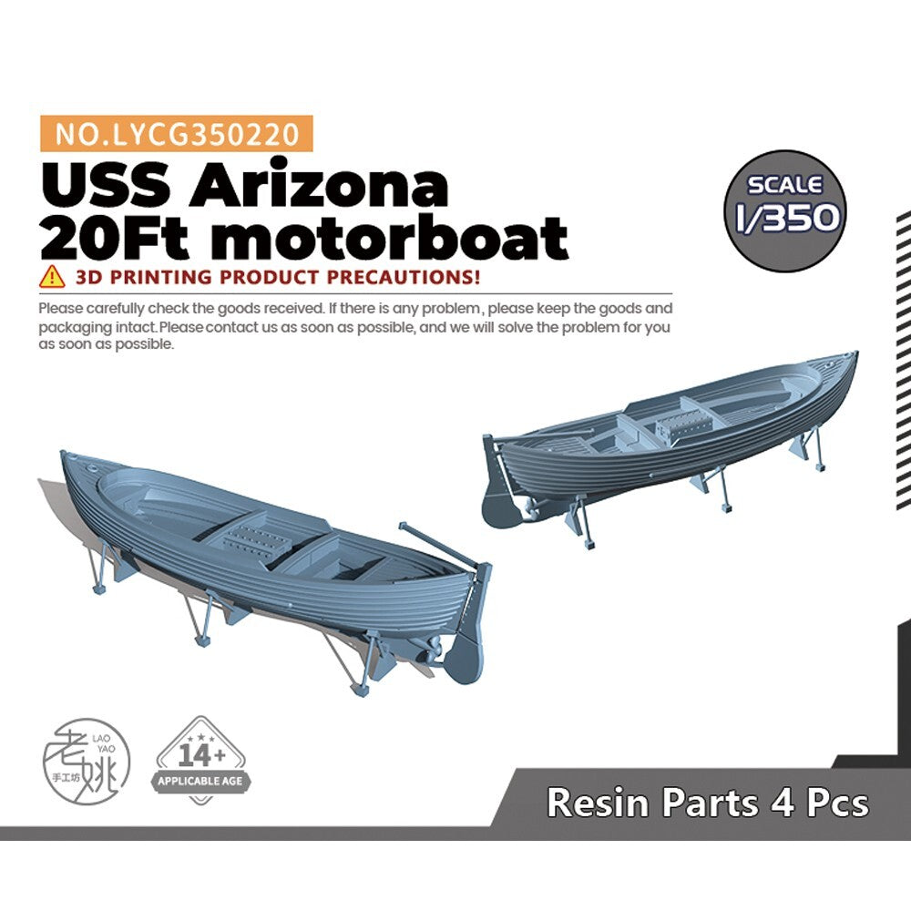 Yao's Studio LYCG350220 1/350 Model Upgrades Parts USS Arizona 20Ft motorboat