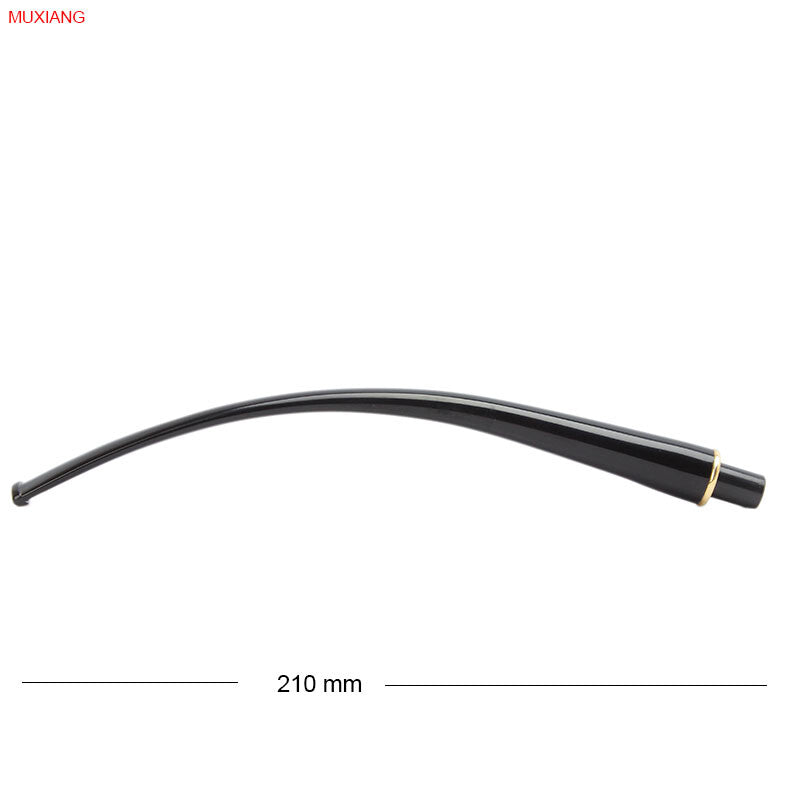 Acrylic Pipe Stem 9mm Bent Long Stem Pipe Mouthpiece for Churchwarden Pipe