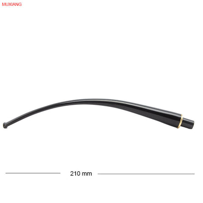 Acrylic Pipe Stem 9mm Bent Long Stem Pipe Mouthpiece for Churchwarden Pipe