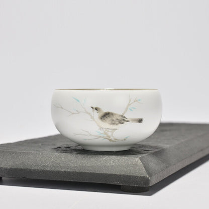 1pc handpainted tea cup LuoHan cup of tea 95ml master cup Chinese kungfu teacup