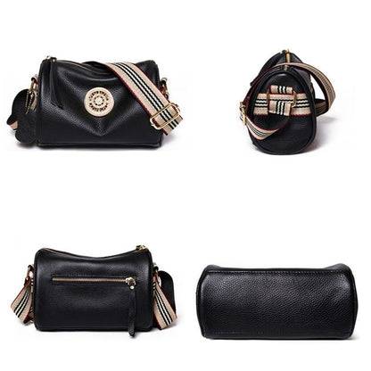 Women Leather Handbags Rotating Metal Lock Shoulder Bags Fashion Messenger Bags