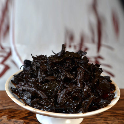 357g Ripe Pu-erh Tea Organic Puer Tea Cake Menghai Chinese Fermented Old Yunnan