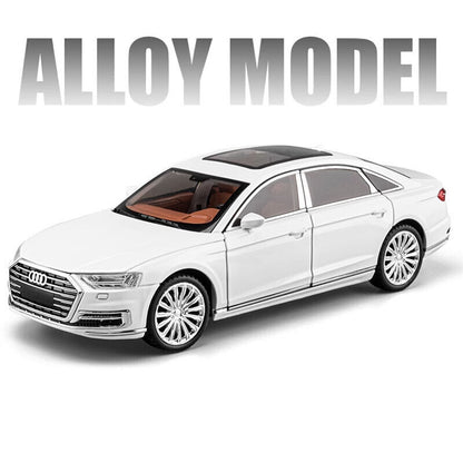 1:24 AUDI A8 Diecast Model Car Toy Vehicle Collection Sounds Lights Gift Kids