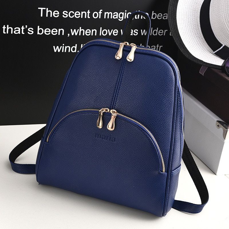 Large Backpack School Bags Travel Red White High Quality Leather Bags Gray Pink