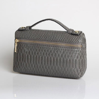 Pattern PU Leather Clutch Bag Women Trendy Make Up Handbag Purse Bag