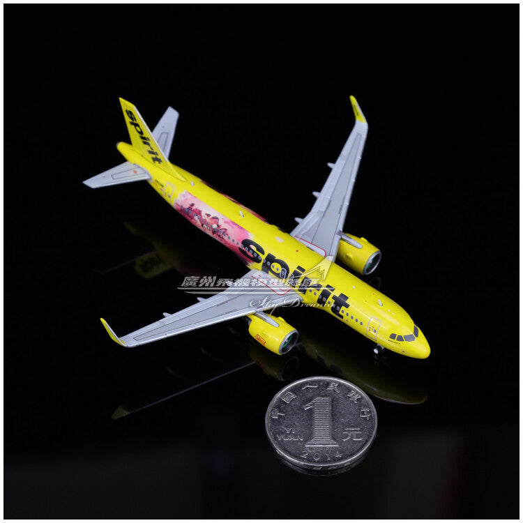 1:400 JC Wings Spirit Airlines Plane Airbus A320neo Diecast Aircraft Model