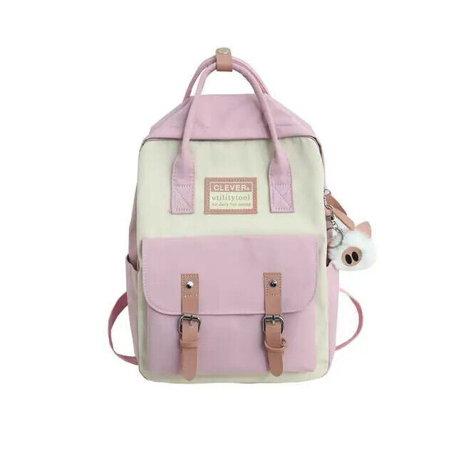 Women Backpack School Bags Teenagers Girls Patchwork Backpack Rucksack