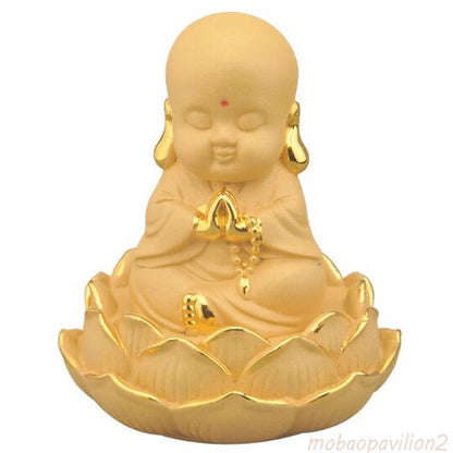 11cm New Feng Shui Golden Buddha Statue Luck Money Buddha Sculpture Decor