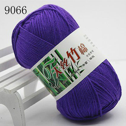 Hot Sale 50g Soft Bamboo Crochet Cotton Yarn Knitting Baby Knit Wool Yarn