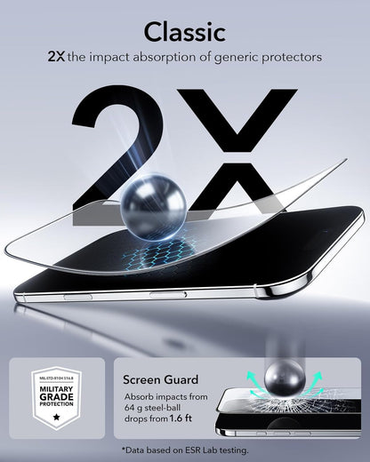 3 Pack for Iphone Air Screen Protector, Military-Grade Shatterproof, 9H Hardness