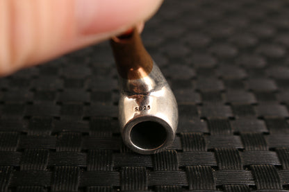 useful solid silver Handmade slippy smoking tool pipe can be used