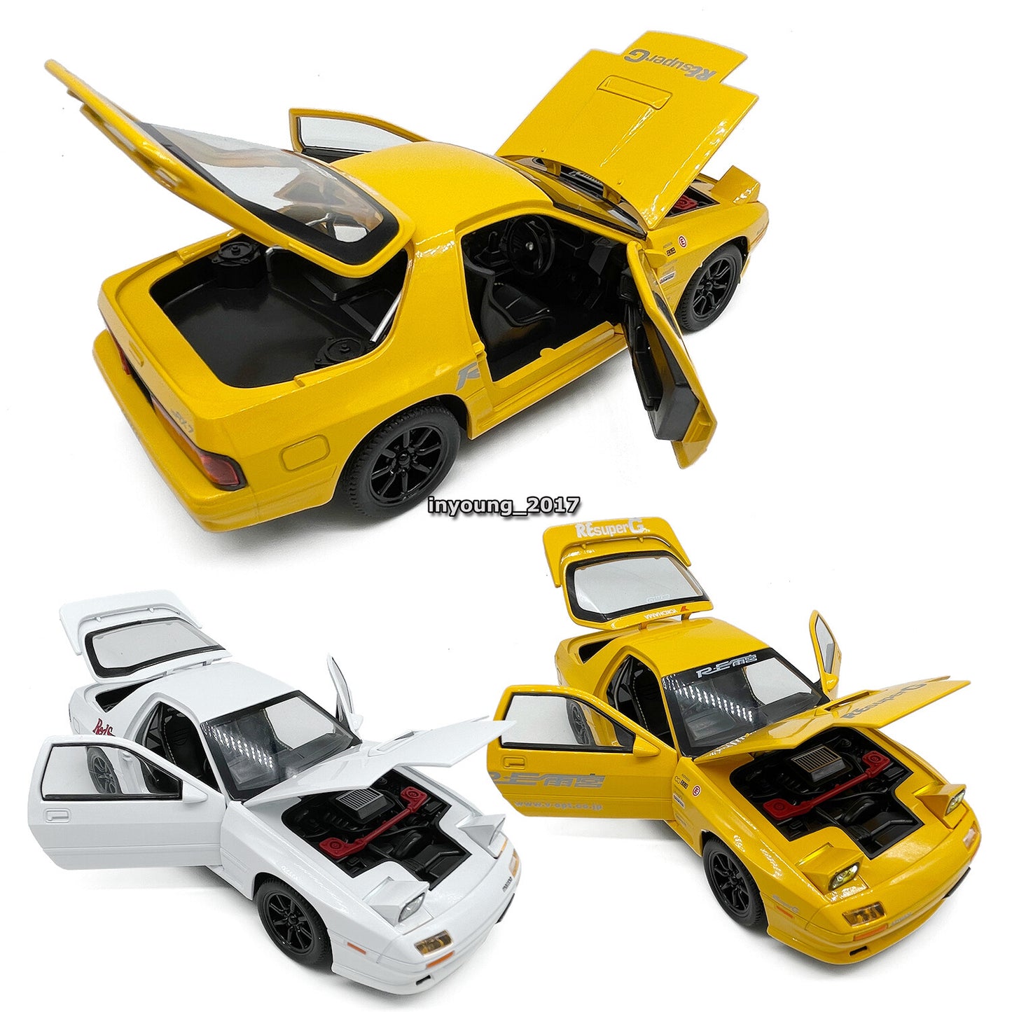 1/24 1990 Mazda RX-7 FC3S Model Car Diecast Toy Cars Boys Toys for Kids Gifts