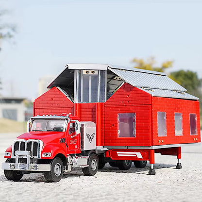 Alloy Luxury RV Recreational Vehicle Car Model Metal Camper Van Motorhome Double