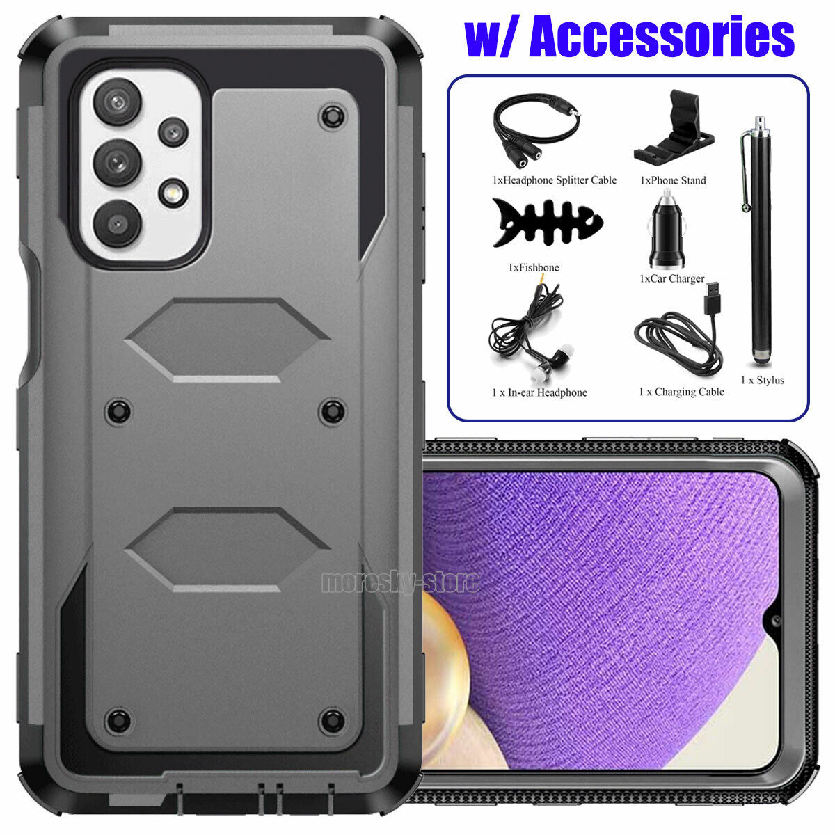 For Samsung Galaxy A32 5G Ultra Shockproof Case Phone Cover w/ Accessories