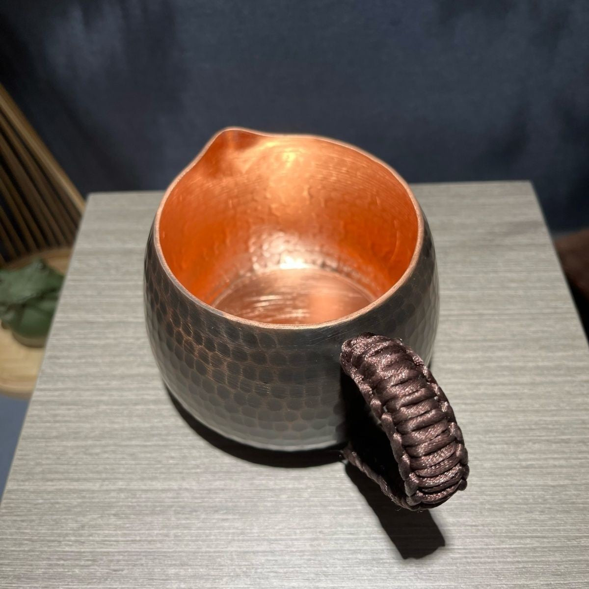 Pure Copper 400ml Tea Pitcher Hand Hammered Vintage Gongdao Cup