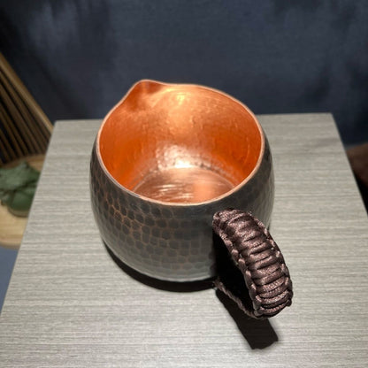 Pure Copper 400ml Tea Pitcher Hand Hammered Vintage Gongdao Cup