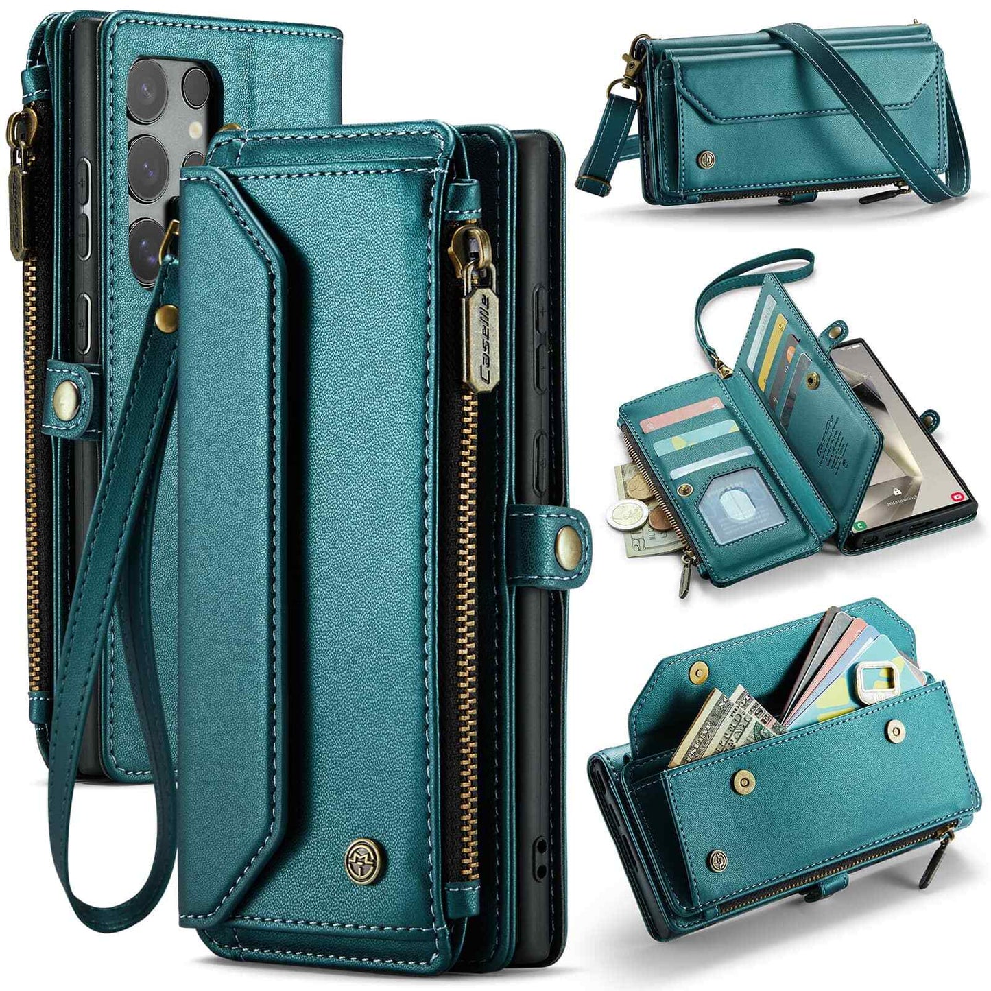 Crossbody for Samsung Galaxy S25 Ultra S25+ Plus Case Wallet with Card Holder